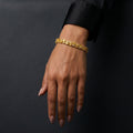 Citrine & Floral Diamond Gold Bracelet