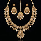 Antique Gold Polki Wide Choker Bridal Set