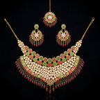 Gold Filigree & Pearl Chandbali Bridal Set