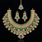 Ruby & Emerald Meenakari Kundan Choker Bridal Set