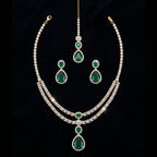 Gold Kundan & Pearl Drop Choker Bridal Set