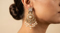 Royal Pearl & CZ Chandbali Earrings