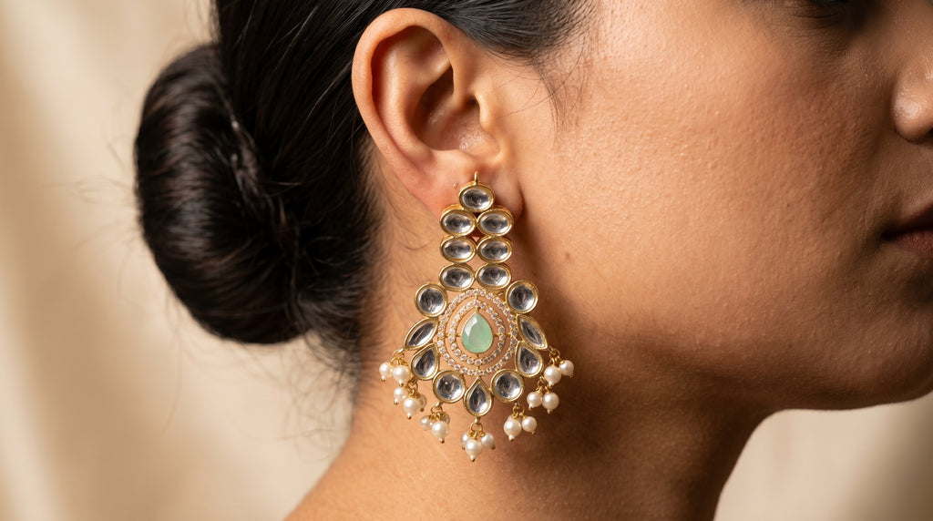 Kundan Chandelier Earrings