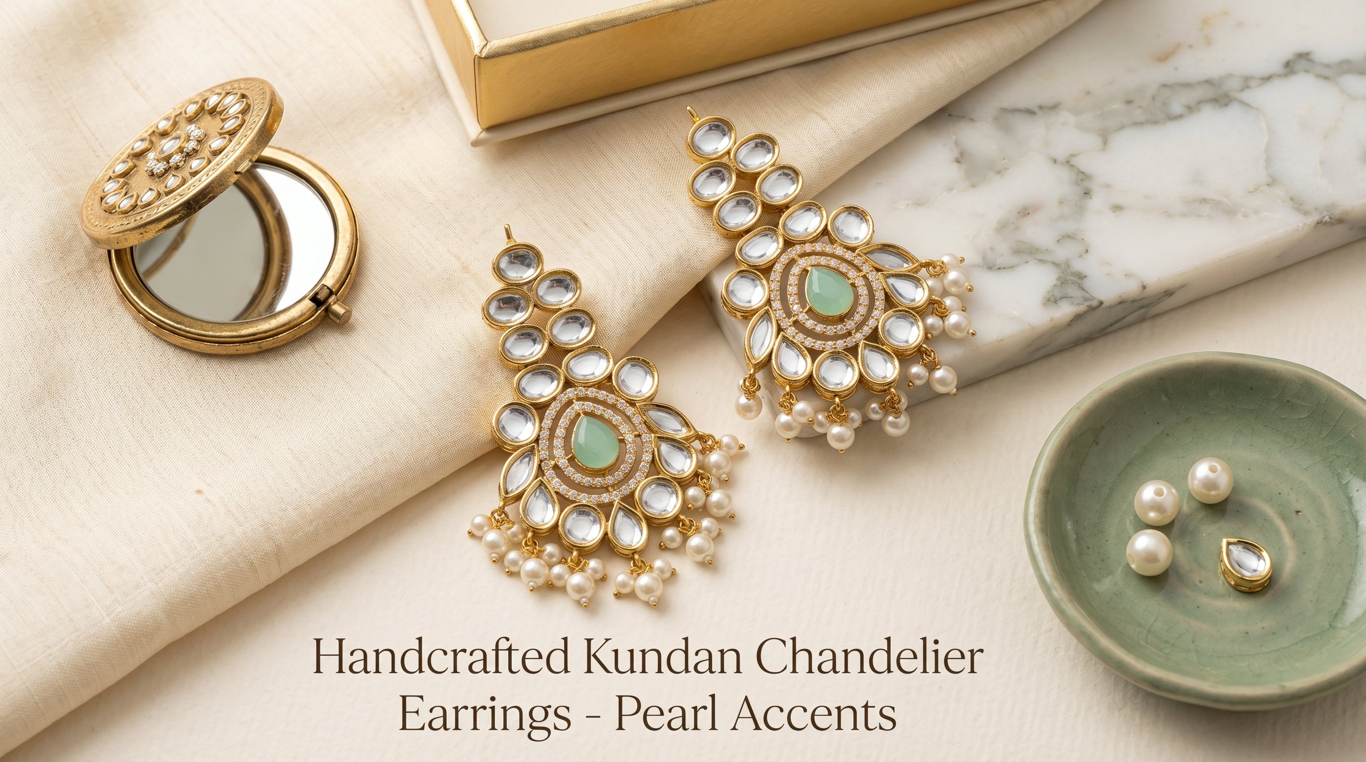 Kundan Chandelier Earrings