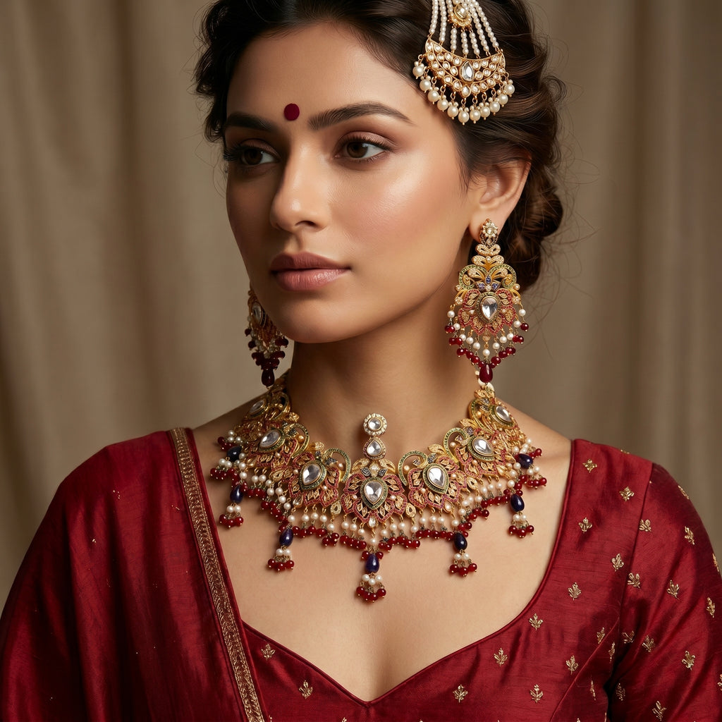 Emerald & Diamond Tennis Double-Row Bridal Set