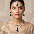 Gold Kundan & Pearl Drop Choker Bridal Set