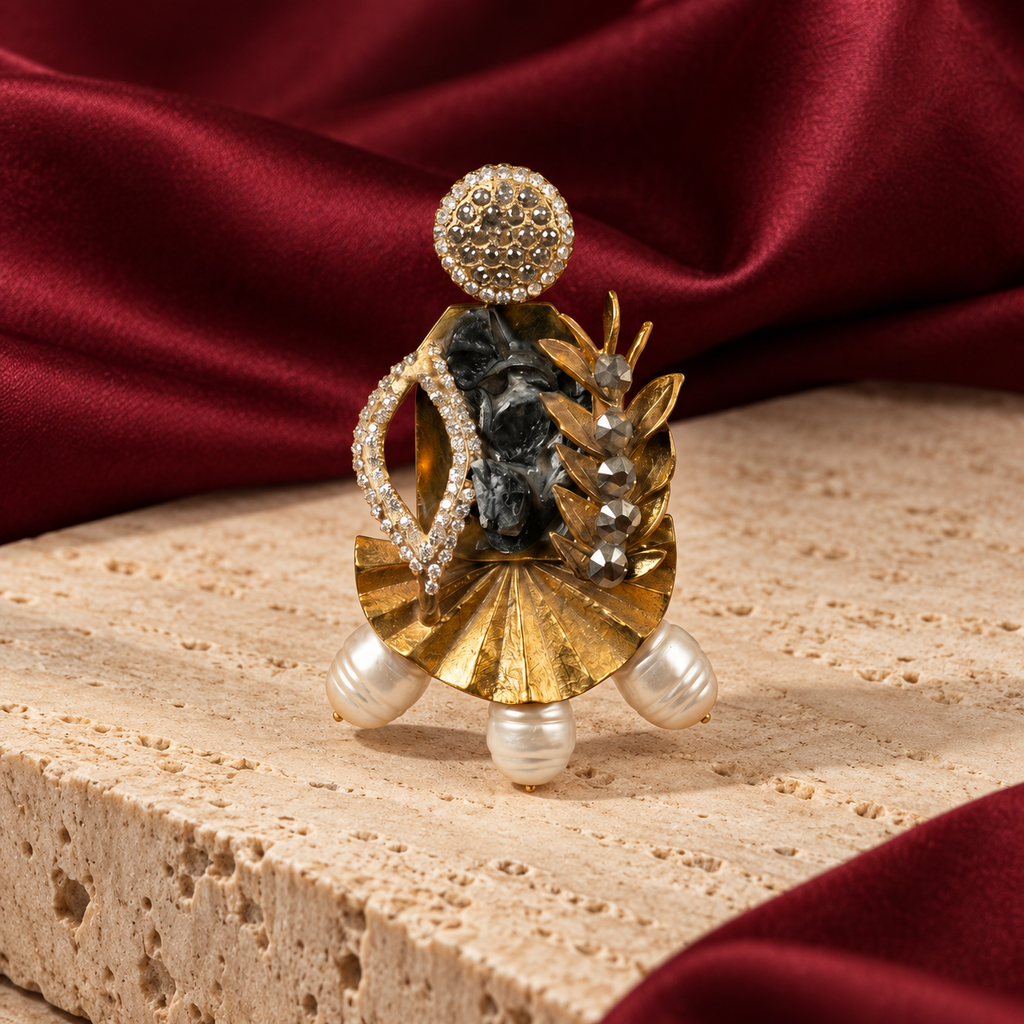 Jashan jewellery — ivory and burgundy studio view