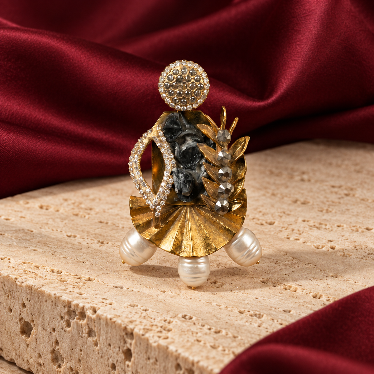 Jashan jewellery — ivory and burgundy studio view