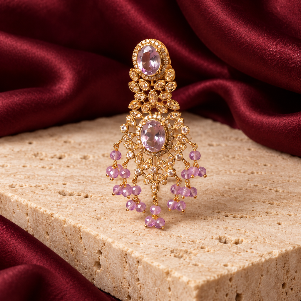 Jashan jewellery — ivory and burgundy studio view