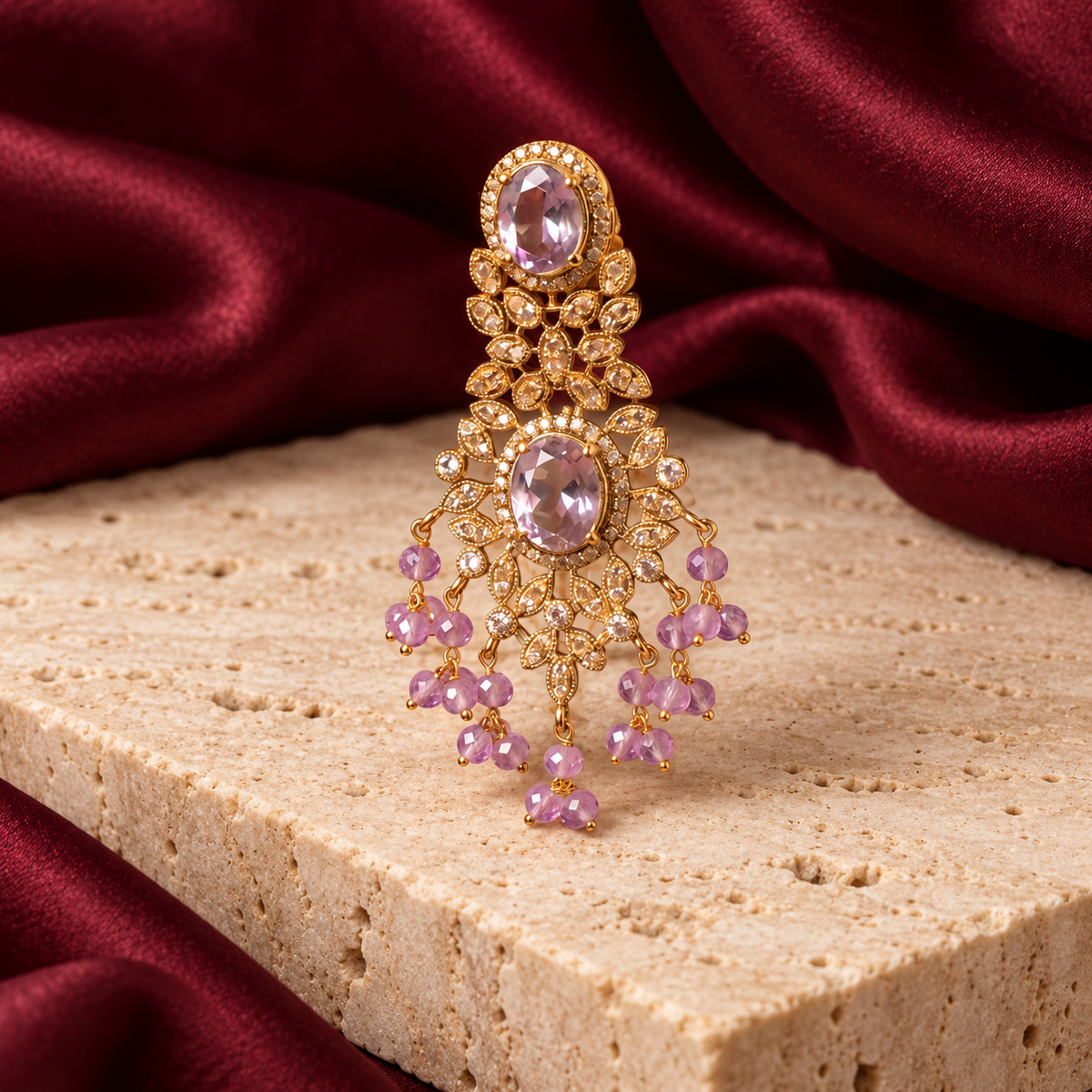 Jashan jewellery — ivory and burgundy studio view