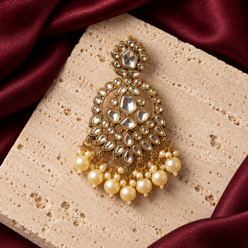 Jashan jewellery — ivory and burgundy studio view