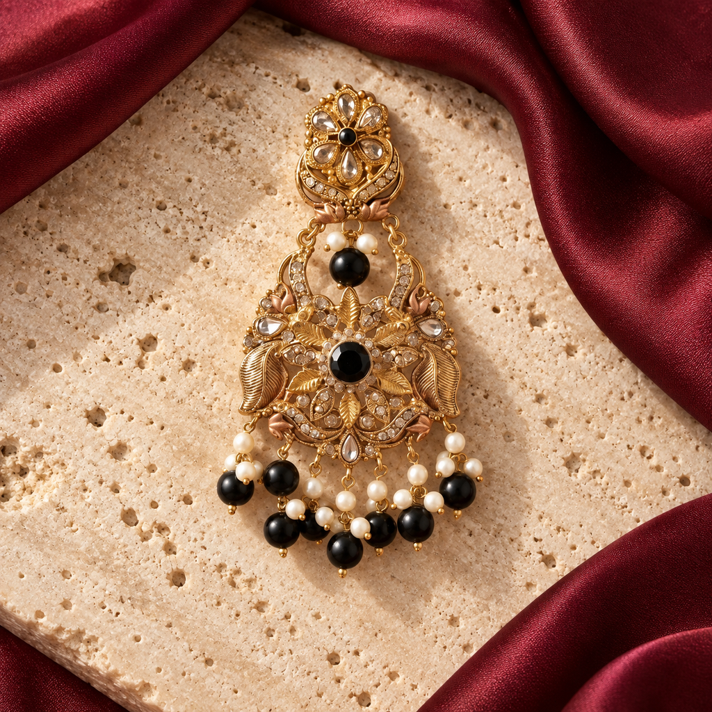 Jashan jewellery — ivory and burgundy studio view