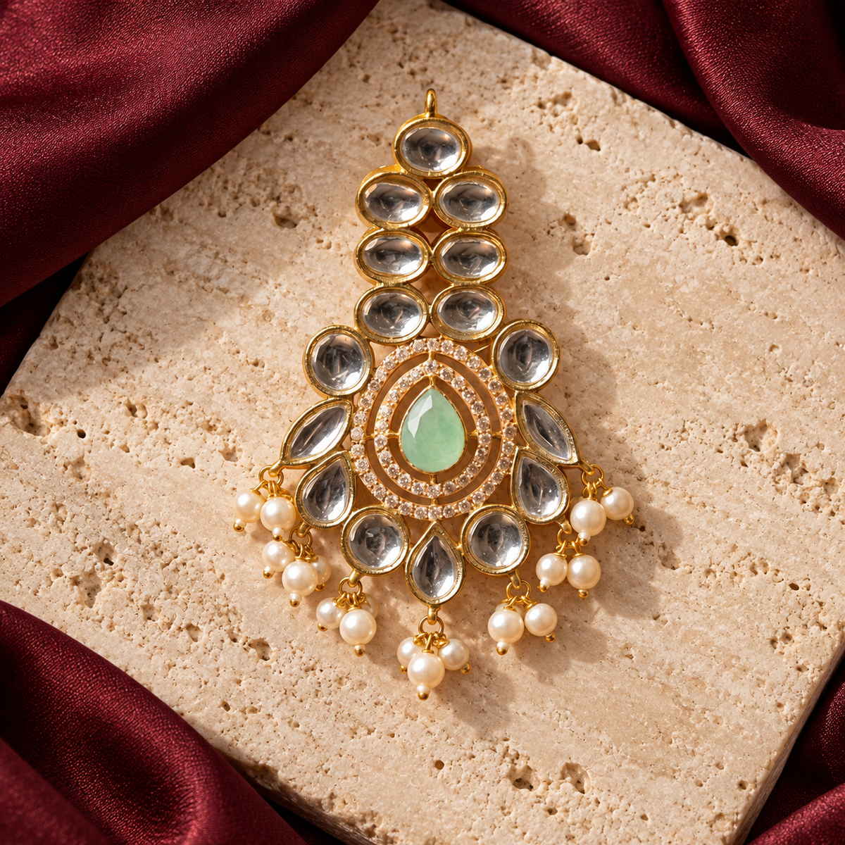 Jashan jewellery — ivory and burgundy studio view