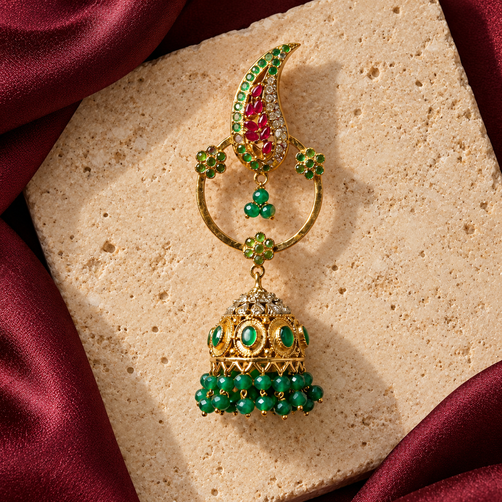Jashan jewellery — ivory and burgundy studio view