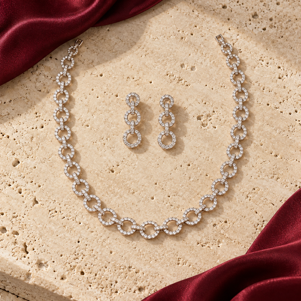 Jashan jewellery — ivory and burgundy studio view