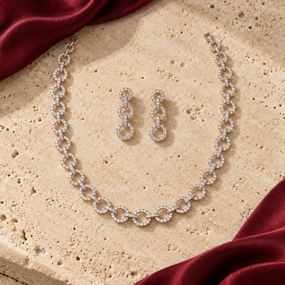 Jashan jewellery — ivory and burgundy studio view