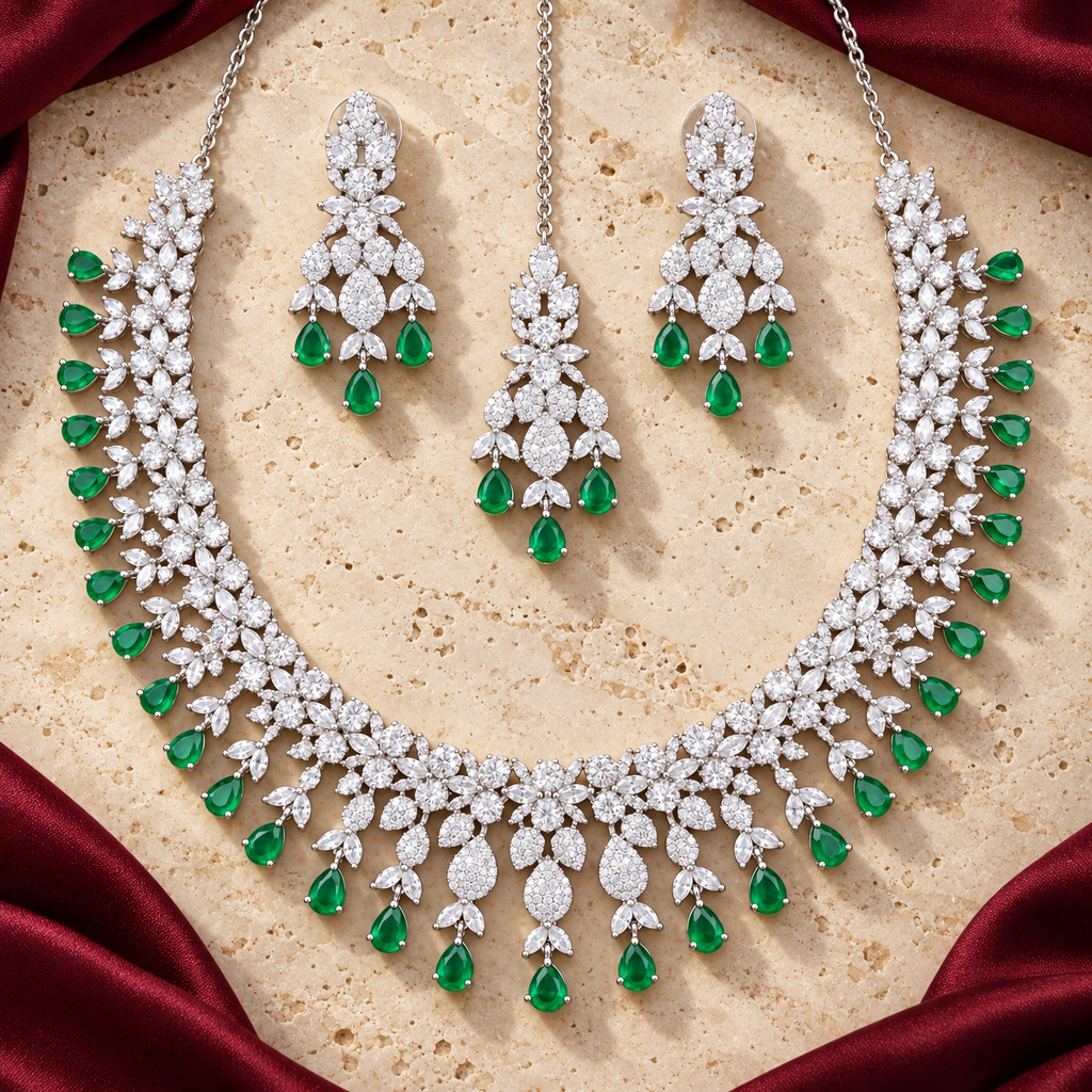 Jashan jewellery — ivory and burgundy studio view