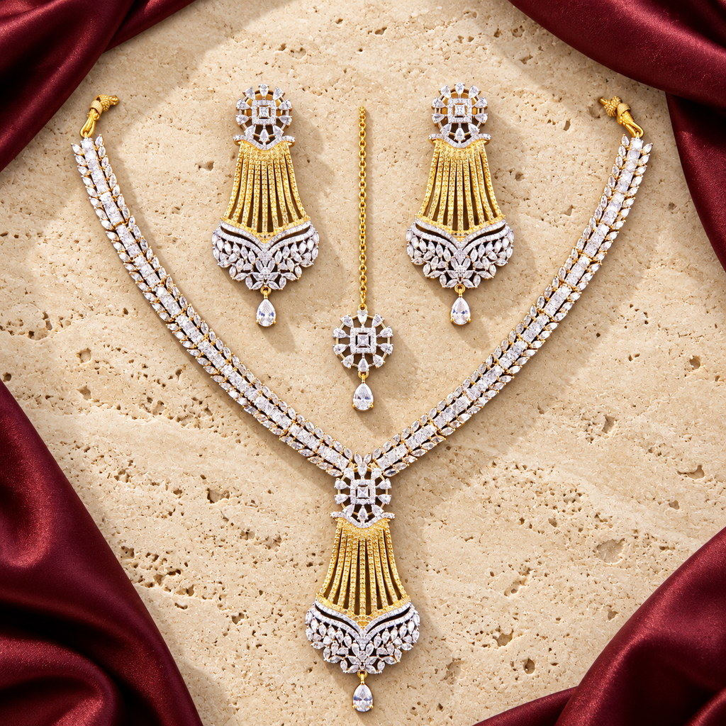 Jashan jewellery — ivory and burgundy studio view