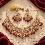 Jashan jewellery — ivory and burgundy studio view