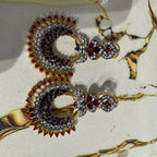 Original photograph — Noor Ruby Red Chandbali Earrings