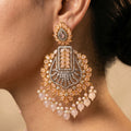 Blush Pink Chandbali Earrings — artificial earrings by Jashan Jewels Pakistan