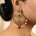 Grand Kundan Chandbali Earrings — artificial earrings by Jashan Jewels Pakistan