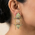 Architectural Gemstone Drop Earrings — artificial earrings by Jashan Jewels Pakistan