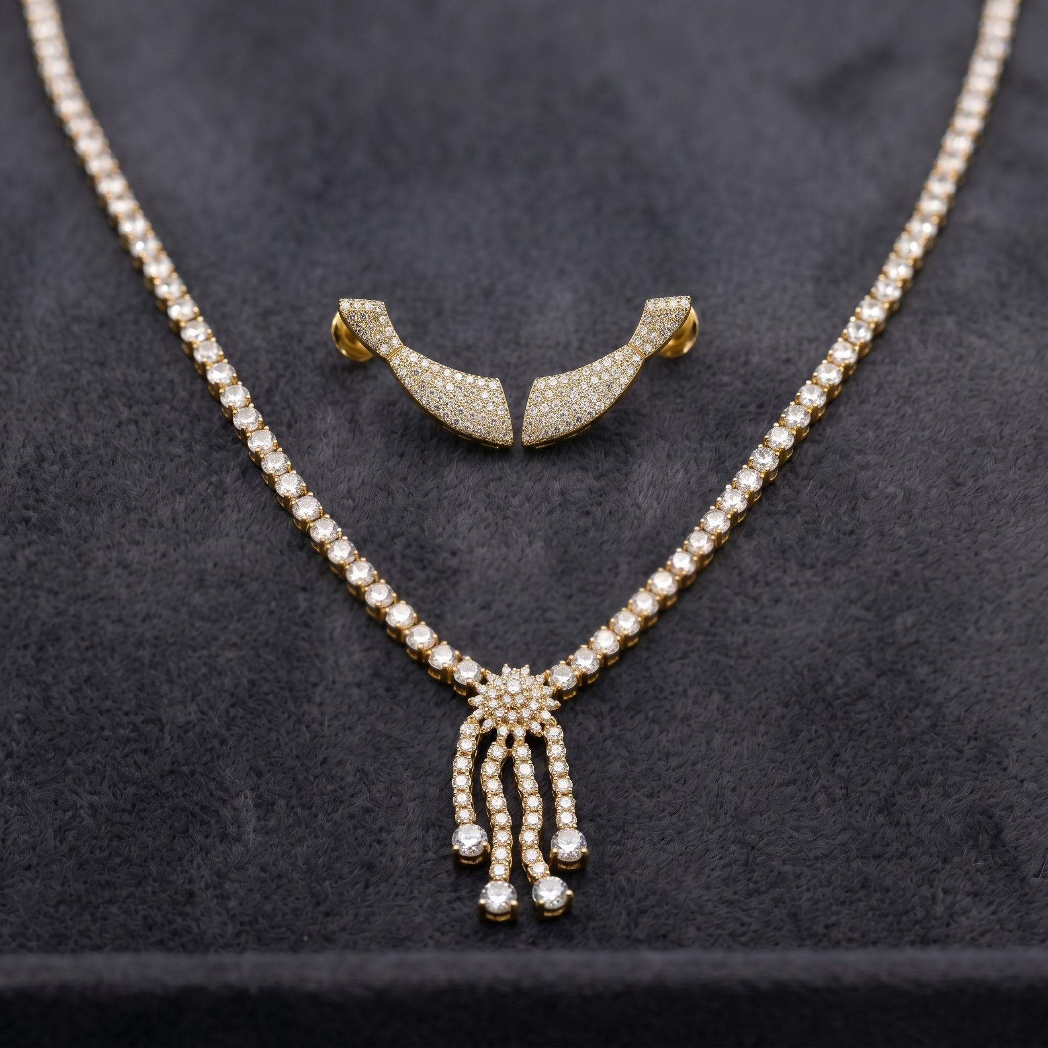 Diamond Round Tennis Necklace
